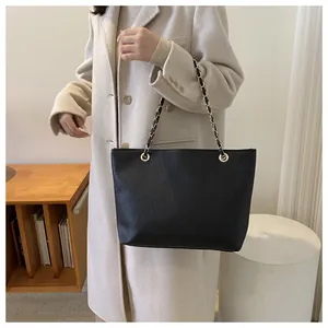 Crocodile Pattern PU Leather Tote Bag Fashion Chain Shoulder Bag Large Capacity Casual Underarm Handbag Women Daily