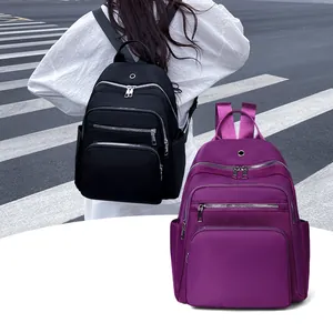 Lichtgewicht Waterdichte Nylon Rugzak Grote Capaciteit Oxford Doek Schooltas Met Hoofdtelefoongat Voor Casual Reizen Vrouwen