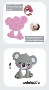 Dettagli del massaggiagengive a koala in silicone alimentare con flessibilità e misura 9 cm