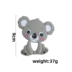 Massaggiagengive in silicone a forma di koala grigio 9cm 37g design ergonomico neonato