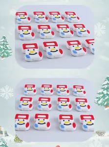 Detailed view of DIY snowman silicone beads for baby pacifier clips and Christmas crafts