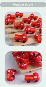 Detalle macro de cuentas de silicona rojas de camión de bomberos para accesorios de bebé