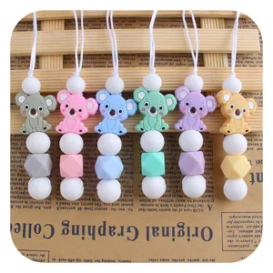 Pendentifs koala en silicone en six couleurs pour bijoux et colliers de dentition