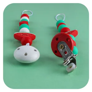 Siliconen fopspeenketting met watermeloen en houten kralen voor baby's