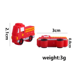 Perle de dentition camion pompier rouge en silicone pour attache-tétine DIY et jouets