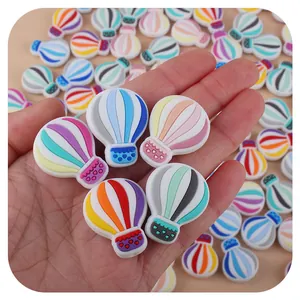 Bunte Silikon-Heißluftballon-Anhänger für DIY-Baby-Schnullerketten-Zubehör
