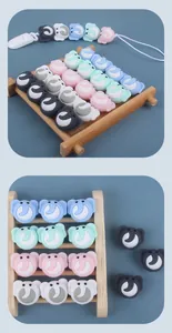 DIY silicone baby teether beads in elephant shape for pacifier chains and toy crafts