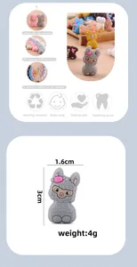 Detailed view of colorful sheep-shaped silicone beads with dimensions of 1.6x3cm
