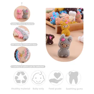 DIY food-grade silicone sheep beads for baby pacifier clips and teething accessories