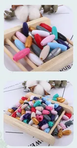 Macro shot of colorful plastic safety breakaway clasps for DIY necklace making