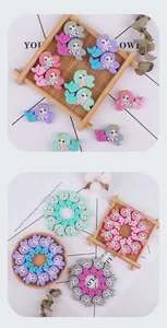 Détails des perles en silicone sirène colorées pour attaches-sucettes et bijoux DIY