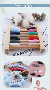 Detailed view of colorful plastic safety clasps for DIY infant necklaces and bracelets