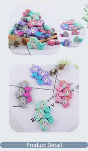 Détail de perles sirène en silicone pour accessoires de chaîne de sucette DIY pastel