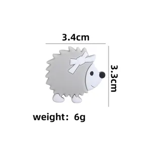 Cuenta de silicona con forma de erizo para chupeteros DIY, 3,4 cm de ancho y peso 6g