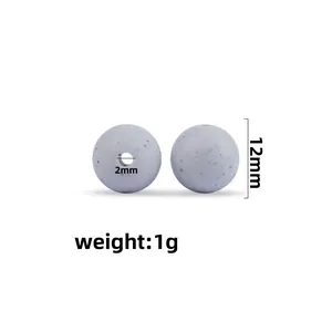 12mm gespikkelde siliconen kralen voor bijtspeelgoed en DIY-fopspeenketting accessoires