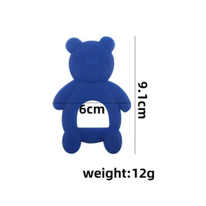 Massaggiagengive in silicone a forma di orsetto con altezza 9,1 cm e larghezza 6 cm