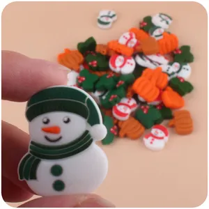 Christmas silicone charms with snowman and pumpkin designs for DIY baby pacifier clips
