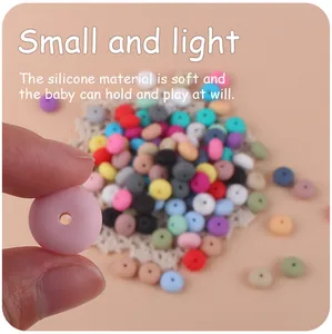 Detail von 15mm weichen Silikonperlen für Baby-Beißringe und DIY-Schmuckherstellung