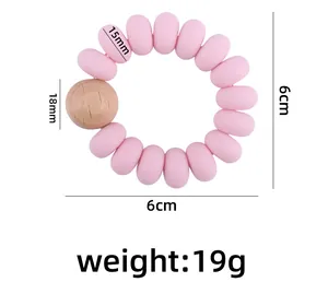 Specifiche dettagliate del braccialetto massaggiagengive in silicone e legno di faggio