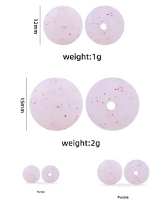 Comparaison détaillée de perles en silicone violettes de 12mm et 15mm pour bijoux DIY