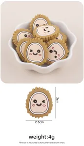 Close-up of durian silicone teether beads with dimensions of 3cm height and 4g weight