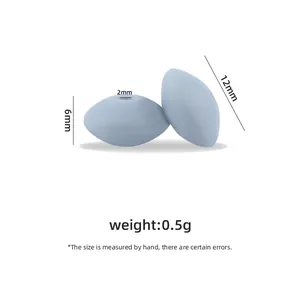 Light blue 12mm silicone abacus beads for DIY baby pacifier chains and jewelry