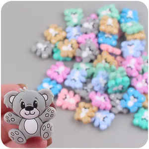 Bunte Silikon-Koala-Beißspielzeuge für Schnullerketten und DIY-Sensorik-Zahnschmuck