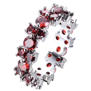 Modieuze Minimalistische Koperen Zirkonia Ingelegde Eternity Ring Voor Vrouwen Romeinse Stijl Meerkleurige Zirkoon Geometrische Vingerring Sieraden