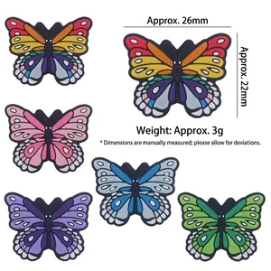 Perles de Dentition en Silicone Papillon de Dessin Animé Sans BPA Pour la Dentition de Bébé Attache-sucette Accessoires de Création de Bijoux DIY