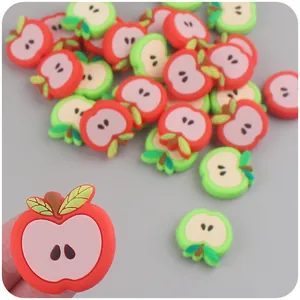 DIY cartoon apple silicone charm for baby pacifier clips and shoe accessories