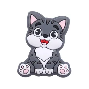Perle en silicone chaton mignon pour attaches-tétines DIY et anneaux de dentition