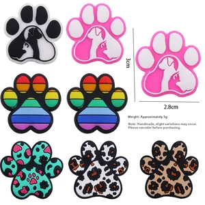 Animal paw print silicone beads for DIY pacifier chains and baby teething bracelets