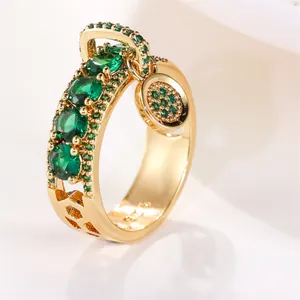 Bague en Argent Sterling 925 Vintage pour Femme Luxe Pendentif Disque Rond Zircone Incrustée Pierre Précieuse Multicolore Bijoux Cadeau