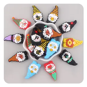 Siliconen Cartoon Kabouter Bijtperlen DIY Speenkoord Accessoires Kerstmis Halloween Pompoen Sneeuwvlok Baby Bijtspeeltje