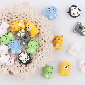 3D Cartoon Silikonperlen in Pastellfarben für DIY Baby Schnullerketten Zubehör