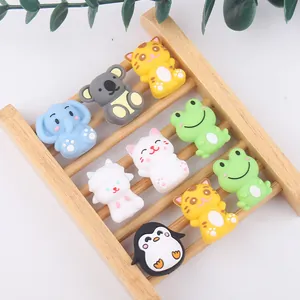 3D Cartoon Tierperlen aus Silikon wie Elefant und Koala für DIY Schnullerketten
