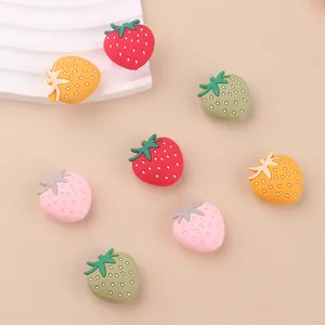 DIY strawberry silicone beads for baby pacifier clips and teething bracelets