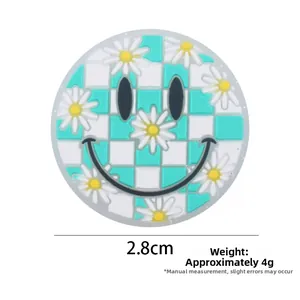 2,8 cm smiley madeliefje siliconen bijtring voor baby fopspeen kettingen