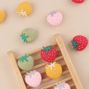 DIY strawberry silicone beads for pacifier clips and baby teething bracelets