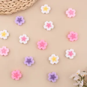 Χάντρες Σιλικόνης Λουλούδι για DIY Αλυσίδα Πίπιλας Μωρού Sakura Χάντρες Οδοντοφυΐας Αξεσουάρ Βραχιόλι Παιχνίδι για Βρέφη