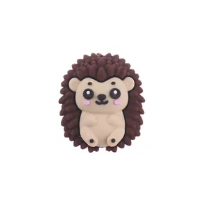 Cute cartoon hedgehog silicone bead for DIY crafts and jewelry making accessories