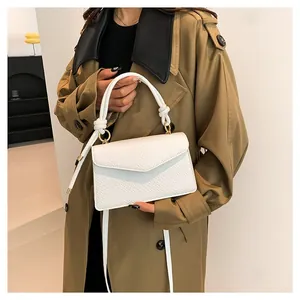 Borsa a Tracolla in Pelle PU di Moda Texture Animalier Piccola Borsa a Spalla Quadrata Con Manico Annodato Borsa da Viaggio