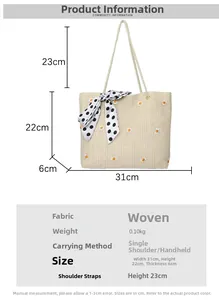 Tableau des tailles du sac en paille beige de 31x22x6cm avec hauteur de bandoulière de 23cm
