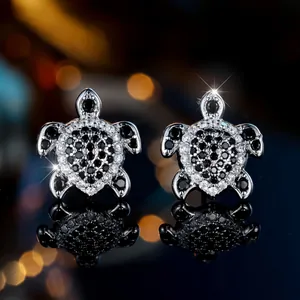 Süße Meeresschildkröte Ohrstecker Für Damen Kupfer Eingelegt Zirkonia Tier Schildkröte Ohrringe Zierlicher Modeschmuck Geschenk