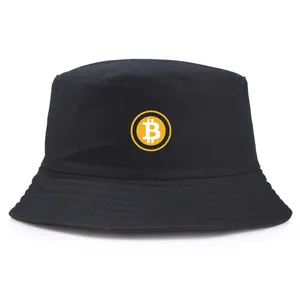 Gorro de Pescador de Algodón Con Logo de Bitcoin Protección Solar Casual Gorra de Pescador Para Viajes Al Aire Libre Verano