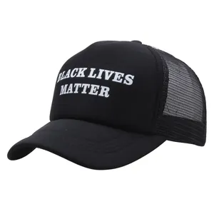 Damen Herren Black Lives Matter I Can't Breathe Bedruckte Baseballkappe Verstellbare Mesh Trucker Mütze Streetwear Kopfbedeckung