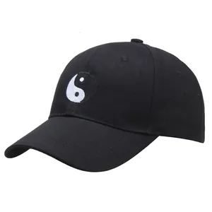 Casquette de Baseball Brodée Tai Chi Yin Yang Coton Ajustable Dad Hat Pour Hommes Femmes Décontracté Style Chinois Hip Hop Chapeau de Soleil