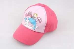 Cappellino da baseball in cotone rosa per bambina con delfino e design estivo