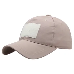 Khaki Taktische Baseballkappe aus Ripstop-Gewebe mit Klettverschluss-Bereich