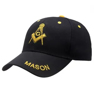 Unisex Cotton Embroidery Baseball Cap With Symbolic Pattern Adjustable Casual Outdoor Sunshade Hat Black Breathable Top